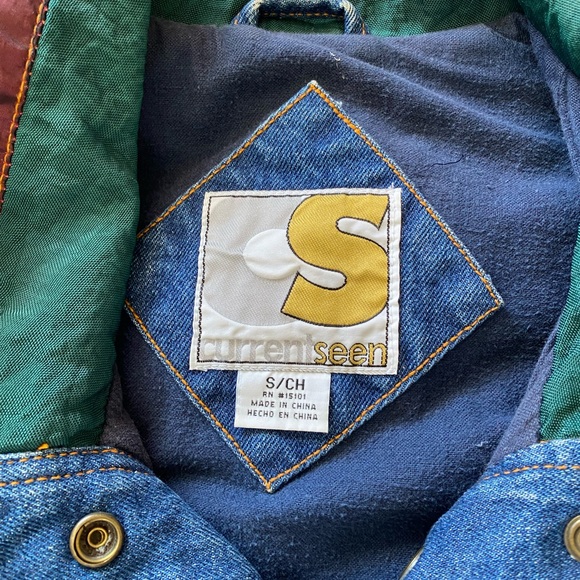 Vintage long jean jacket, unique design - Picture 4 of 4